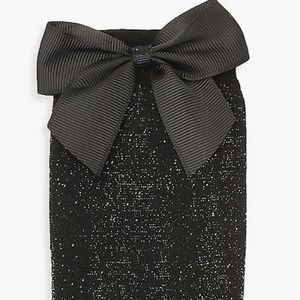 boohoo Black Sparkle Bow Ankle Socks